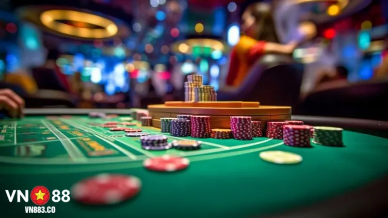 Sảnh Casino VN88 với nhiều trò chơi hấp dẫn